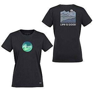 Life is Good Crusher Tee - Ladies' - Full Color - Colors - Mountains Main Image