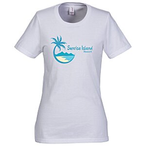 Gildan Lightweight T-Shirt - Ladies' - White - Full Color Main Image