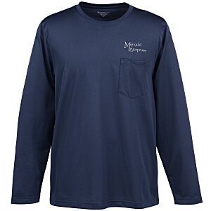 Harriton Charge Snag and Soil Protect Long Sleeve Pocket T-Shirt Main Image