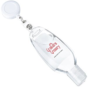 Sanitizer with Retractable Badge - 1.67 oz. Main Image