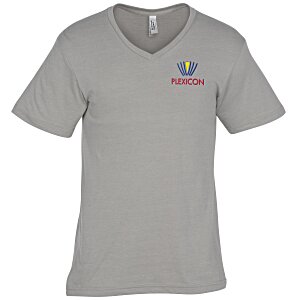 American Apparel Fine Jersey CVC V-Neck T-Shirt - Embroidered Main Image