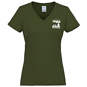 Port & Company Tri-Blend V-Neck T-Shirt - Ladies' - Screen Main Image