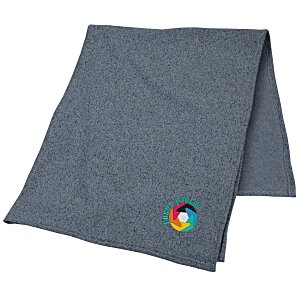 Heathered Fleece Blanket - Embroidered Main Image