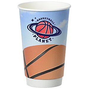 Basketball Full Color Insulated Paper Cup - 16 oz. Main Image