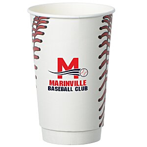 Baseball Full Color Insulated Paper Cup- 16 oz. Main Image