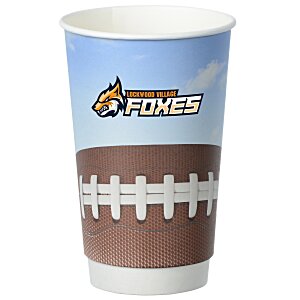 Football Full Color Insulated Paper Cup - 16 oz. Main Image