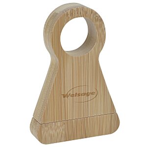 Bamboo Wine Bottle Stand with Corkscrew Main Image