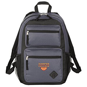 Double Pocket Backpack - Embroidered Main Image