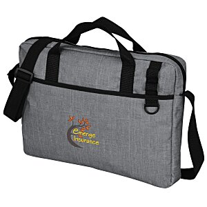Heathered Briefcase Bag - Embroidered Main Image