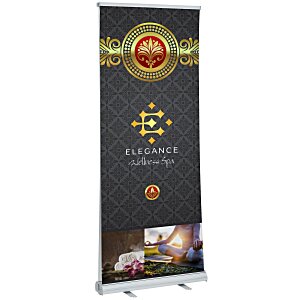 Economy Retractable Double-Sided Banner Display - 33-1/2" Main Image