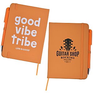 Life is Good TaskRight Afton Notebook with Pen - Good Vibe Main Image