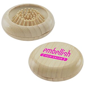 Bamboo Compact Mirror with Brush Main Image