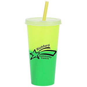Rave Mood Tumbler with Lid and Straw - 26 oz. Main Image