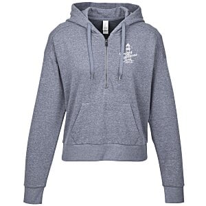 District Perfect Tri Iconic Fleece 1/2-Zip Pullover Hoodie - Ladies' - Screen Main Image