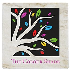 Absorbent Stone Coaster - Square - Beige Marble Main Image