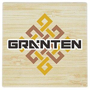 Absorbent Stone Coaster - Square - Bamboo Main Image