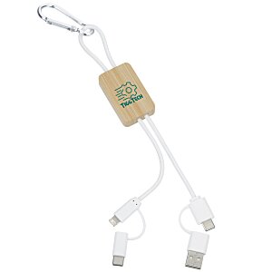 Riffs Bamboo Duo Charging Cable Main Image