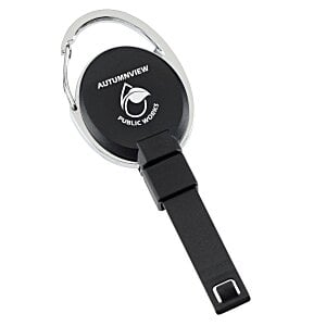 Replay Carabiner Retractable Badge Holder with Slip Clip - Opaque Main Image