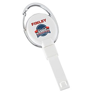 Replay Carabiner Retractable Badge Holder with Slip Clip - Opaque - Full Color Main Image