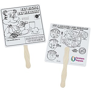 Good Nutrition Coloring Hand Fan Main Image