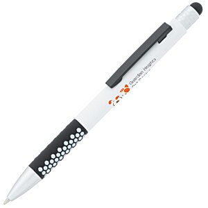 Honeycomb Soft Touch Stylus Metal Pen - Full Color Main Image