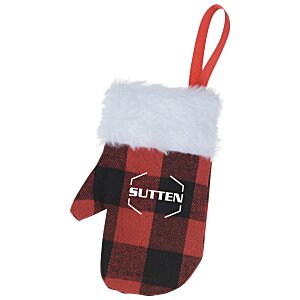 Mitten Plaid Holiday Ornament Main Image