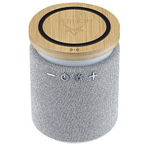 Ultra Sound Speaker with 10W Bamboo Wireless Charger - 24 hr Main Image