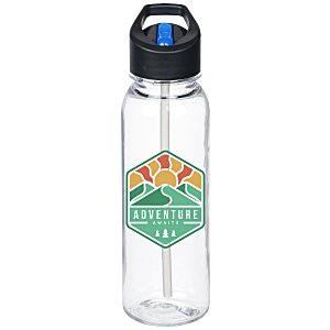 Clear Impact Outdoor Bottle with Two-Tone Flip Straw Lid - 24 oz. - Full Color Main Image