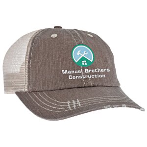 Unstructured Contrast Stitch Cap Main Image