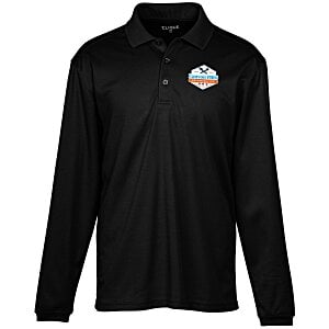 Spin Dye Long Sleeve Pique Polo - Men's - Full Color Main Image