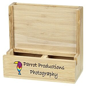 Bamboo Photo Frame Desk Organizer Main Image