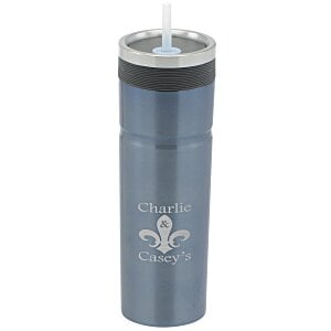Veil Vacuum Tumbler with Straw - 20 oz. - Laser Engraved Main Image