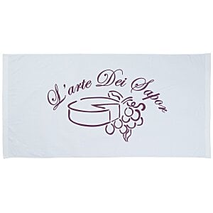 King Size Velour Beach Towel - White - 24 hr Main Image