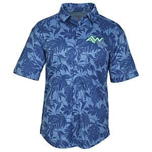 Mini Pique Knit Short Sleeve Camp Shirt Main Image