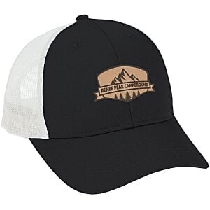 Structured Cotton Twill Trucker Cap - Laser Engraved Patch - 24 hr Main Image
