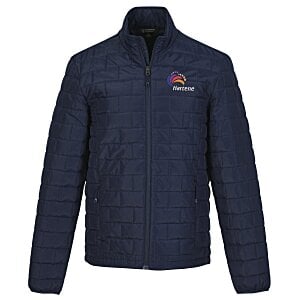 Block Patterned Puffer Jacket - Men's Main Image