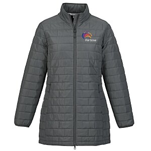 Block Patterned Puffer Jacket - Ladies' Main Image
