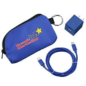 Solstice Zip Around USB-C Cable Pouch with Wall Charger Main Image