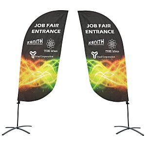 Indoor Value Feather Sail Sign - 7 1/2 Feet - Two Sided Main Image
