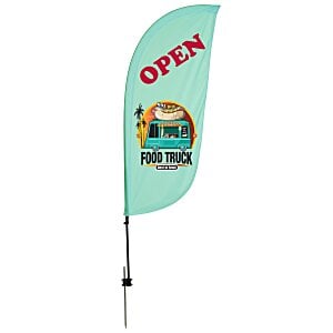 Outdoor Value Feather Sail Sign - 7 1/2 Feet - One Sided Main Image