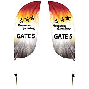 Outdoor Value Feather Sail Sign - 7 1/2 Feet - Two Sided Main Image