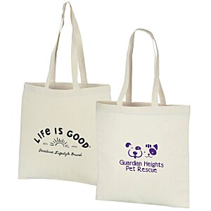 Life is Good Natural Cotton Sheeting Tote  - Sun Main Image