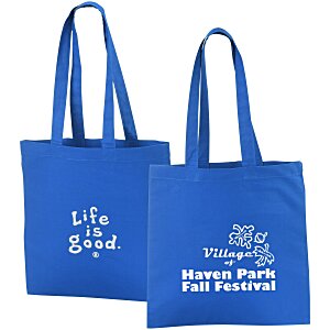 Life is Good Color Cotton Sheeting Tote  - LIG Main Image