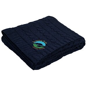Cable Knit Chenille Blanket Main Image