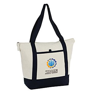 Isle Zippered Organic Cotton Tote - Full Color Main Image