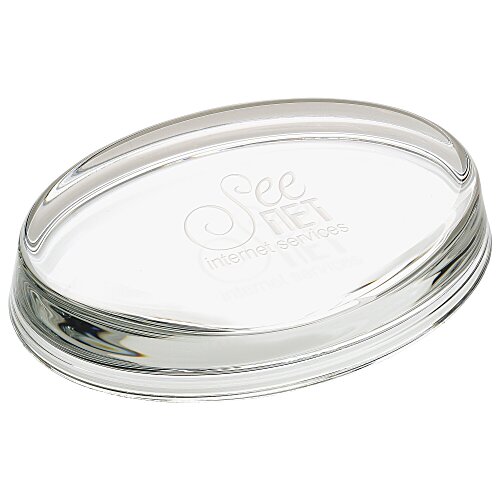 Oval Glass Paperweight Main Image