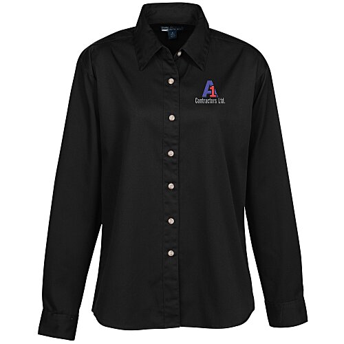 Blue Generation LS Stain-Resistant Twill Shirt - Ladies' Main Image