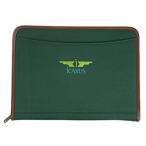 Zippered Polyester Portfolio - Embroidered Main Image