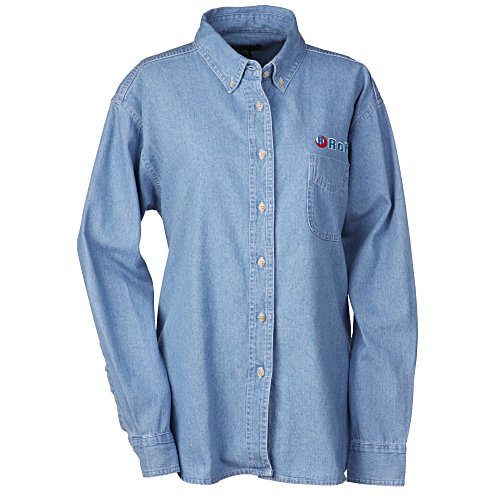 Cotton Denim Shirt - Ladies' Main Image