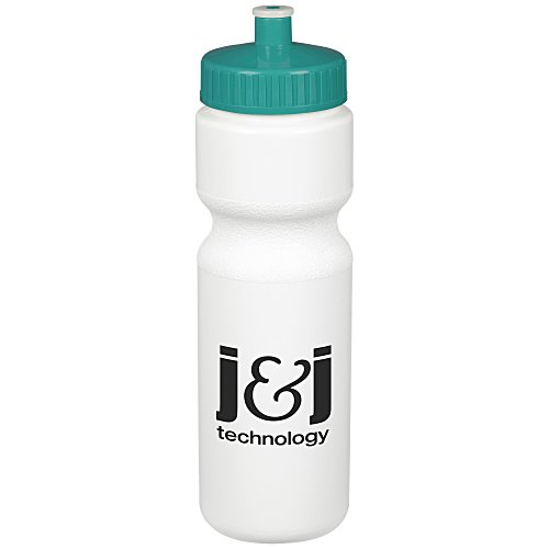 Sport Bottle with Push Pull Lid - 28 oz - White Main Image